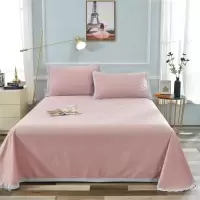 纯棉床单单件纯棉床单枕套纯色床单双人床单人床床单