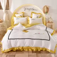 床罩四件套韩版公主风加厚磨毛床裙床单被套春ins床上用品套件