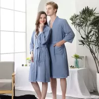 夏天浴袍女士棉质男士浴衣薄款春秋夏季情侣性感和服白色睡袍睡衣