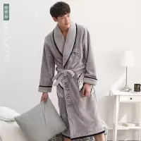 睡袍男士冬季加厚长款绒睡衣保暖加绒秋冬款法兰绒浴袍