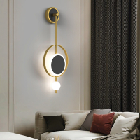 北欧卧室床头灯现代简约轻奢客厅背景墙壁灯古达创意酒店星星月亮壁灯