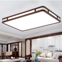 古达新中式吸顶灯中国风实木客厅灯套餐长方形餐厅卧室木质灯具