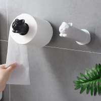 古达创意可爱卷纸架免打孔壁挂纸巾架置物架卫生间厕所卫生纸架厕纸架