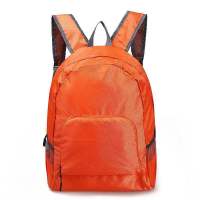 户外旅游超轻超薄可折叠皮肤包便携防水旅行双肩背包男女学生书包|防水款橙色