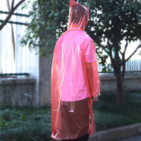 [2件]一次性雨衣 户外徒步旅游便携加厚透明雨衣景区成人连体套头雨披