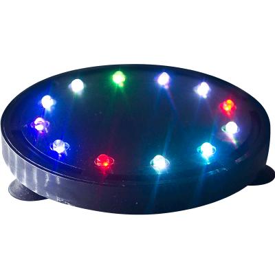 鱼缸灯 LED气泡灯潜水灯 LED水族灯 七彩慢闪 带增氧气泡条 圆盘