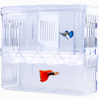 孔雀鱼繁殖盒鱼缸隔离盒孵化盒器亚克力悬浮凤尾小鱼苗产卵房分离
