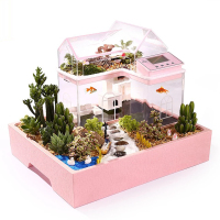 创意鱼缸亚克力小型桌面客厅家用生态个性儿童时尚水族箱小鱼缸