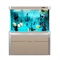 大型鱼缸水族箱 免换水客厅玻璃底滤鱼缸家用下过滤加湿鱼缸