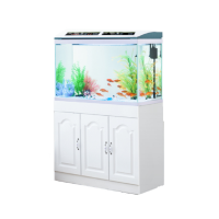 鱼缸水族箱客厅中大型生态超白玻璃家用办公室免换水长方形金鱼缸