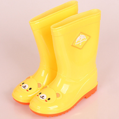 迪鲁奥(DILUAO)高筒儿童雨鞋可加棉女童雨靴冬季雨靴四季水鞋大码童靴