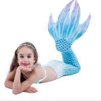迪鲁奥(DILUAO)周星驰款儿童美人鱼尾巴服装公主泳衣分体比基尼服装套装