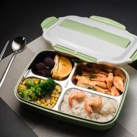 304不锈钢饭盒保温便当餐盒学生带盖三分格快餐午餐盒微波炉专用