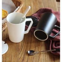 无名器杯子陶瓷马克杯带盖勺大容量情侣水杯办公室简约咖啡杯茶杯