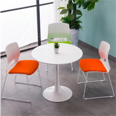 环杰会客接待洽谈桌椅组合HJ-2055岩板桌面直径60CM(圆桌)+3把椅子