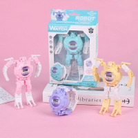 创意儿童节益智变形人物玩具男孩女童学生礼品机器人电子手表