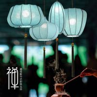 新中式布艺组合吊灯中国风组合款工程灯笼客厅餐厅过道会所装饰