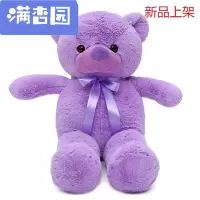 舒弗（LACHOUFFE)2021紫色薰衣小熊娃娃泰迪熊公仔大熊玩具熊抱抱熊生日女