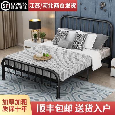 铁架床双人床1.5米铁床单人床1.2米欧式铁艺床出租房床简约现代