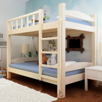 高低床双层实木双人床儿童上下铺成人实木上下床双层床高低床二层成人子上下铺儿童床省空间150cm×200cm欧因