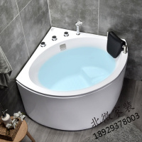 亚克力超深三角浴缸扇形转角浴缸日式小户型家用坐泡浴缸0.8-1米