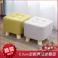 苏宁放心购小凳子时尚家用成人沙发方凳布艺客厅茶几矮凳墩子实木创意小板凳欧因