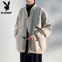 PLAYBOY美式潮牌时尚棒球领夹克男士春秋季新款青少年外套上衣服