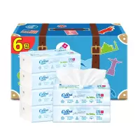 婴儿纸宝宝专用保湿纸乳霜纸抽纸柔纸巾家庭装整箱100抽6包
