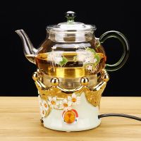 蒸茶壶玻璃煮茶器蒸汽煮茶加厚耐热煮茶壶功夫茶具家用蒸汽壶|茶壶800毫升+陶然炉