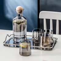 北欧创意玻璃凉白开水冷水壶水具杯子家用套装柠檬茶果汁壶扎水瓶