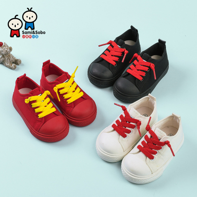 小美和小宝糖果色儿童帆布鞋中小童2020春季新款宝宝鞋男女童球鞋