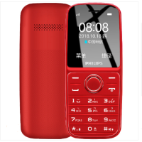 飞利浦（PHILIPS）E109 环保材质 防尘 直板按键 移动联通 双卡双待 老人手机 学生备用老年功能手机 红