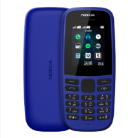 诺基亚(NOKIA)105 新 蓝色 直板按键 移动联通2G单卡手机 老人手机 学生备用功能机