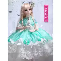 大号60厘米洋娃娃套装仿真女孩公主玩具超大礼盒梦 珍藏版-安格拉公主 眨眼智能对话遥控版：60厘米2套衣服+项链++豪华