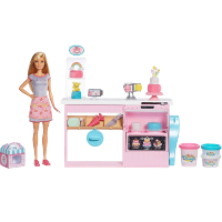 芭比(Barbie) 芭比娃娃套装大礼盒换装芭比娃娃梦幻衣橱彩虹城堡公主女孩玩具生日 甜品烘焙厨房GFP59