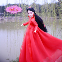 关节芭比公主一家三口中国古装娃娃女孩体系列古装套装大礼包王子 白凤九 单拍衣服(不含娃娃和配饰)