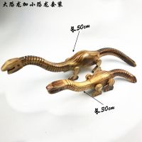工艺摆件海豚恐龙鳄鱼模型仿真木质玩具儿童松鼠木制木头鱼鲨鱼 棕驼大小恐龙一对两只