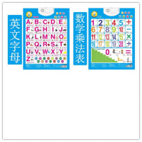 挂图识字卡汉语拼音英语字母abc一年级宝宝幼儿有声音数学认数全 英文字母数学-J38-Q30