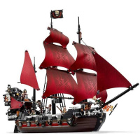 玩具加勒比海盗船模型组装黑珍珠号帝国战舰新年拼装积木拼插 安妮女王复仇号(1222pcs)