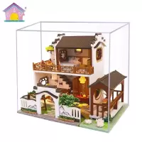diy小屋创意娃娃屋建筑模型厂家直销手工diy拼装木制小房子
