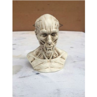 热卖 美术素描模型1:1人体骨骼模型人头骨树脂骷髅头办公摆件绘画 肌肉人头像(灰色)
