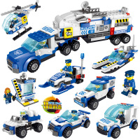 兼容乐高积木玩具拼装男孩子儿童组装小颗粒城市警察系列警局汽车