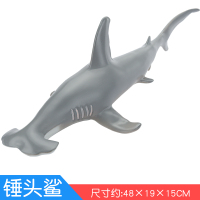 海洋生物玩具模型 仿真动物鲨鱼玩具 儿童软胶仿真蓝鲸虎鲸大白鲨 锤头鲨