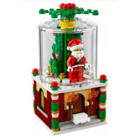 兼容乐高圣诞老人圣诞系列拼装小屋玩具创意圣诞节积木 升级版旋转圣诞小屋