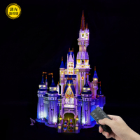 积木堂灯饰 适用乐高71040迪士尼城堡LED遥控积木灯具 街景灯光 [升级版]迪士尼城堡灯饰