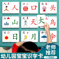 幼儿园宝宝识字卡片3000汉字儿童有图认字启蒙早教神器看图识字卡全套早教认知卡片