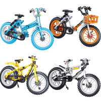 兼容乐高拼装自行车模型高难度系列单车积木小颗粒益智儿童玩具