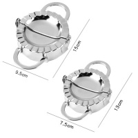 家用压饺皮不锈钢模具圆形切蝴蝶面印混沌皮器包饺子纳丽雅水饺 包饺子工具小号+大号