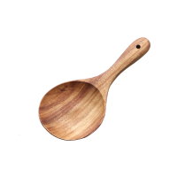 木饭勺家用木铲长柄木勺木质汤勺厨房不粘锅炒菜锅纳丽雅专用柚木铲 柚木饭勺