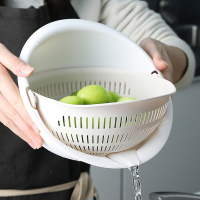 符象双层洗菜盆沥水篮子带盖塑料厨房家用洗水果洗菜洗米筛淘米盆